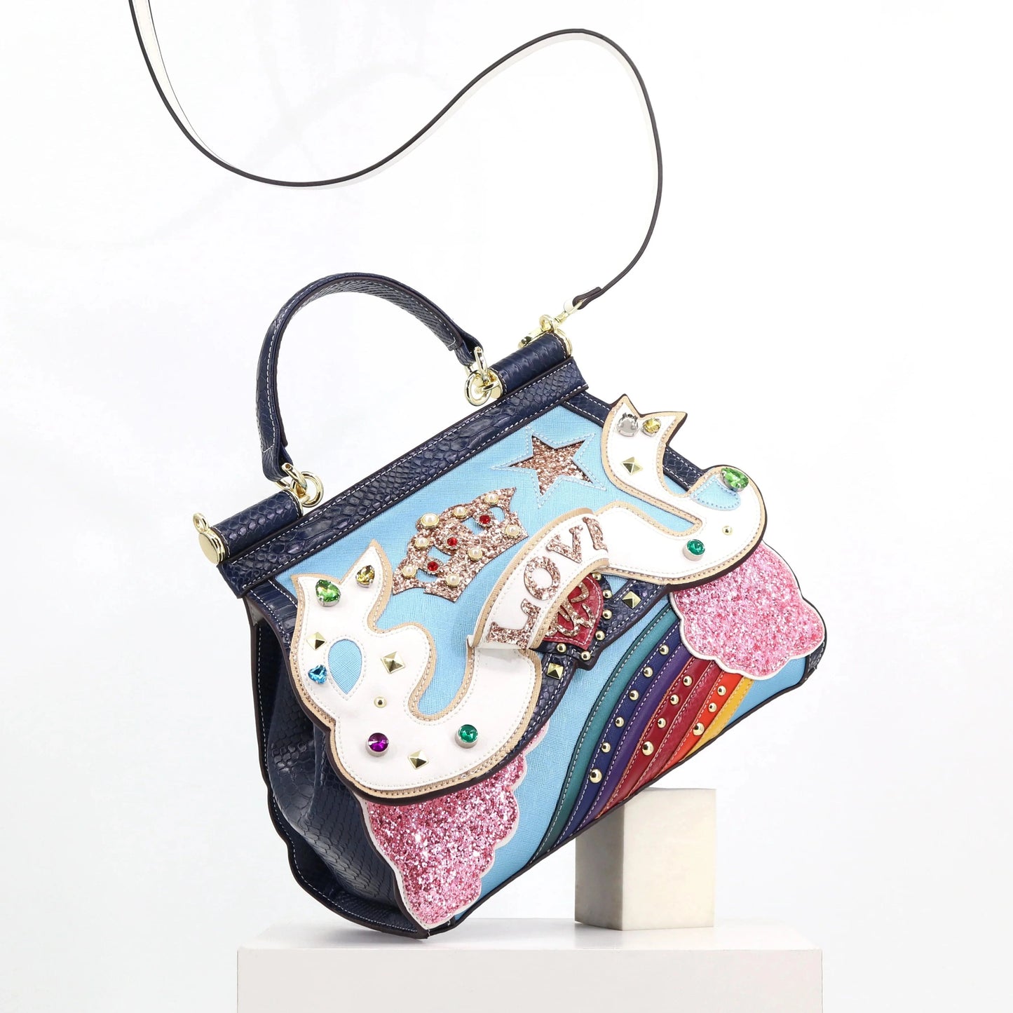 2024 Super product Luxury Woman designer bag party and daily hand bag diamonds and high handmade Ladies cute handbag factory