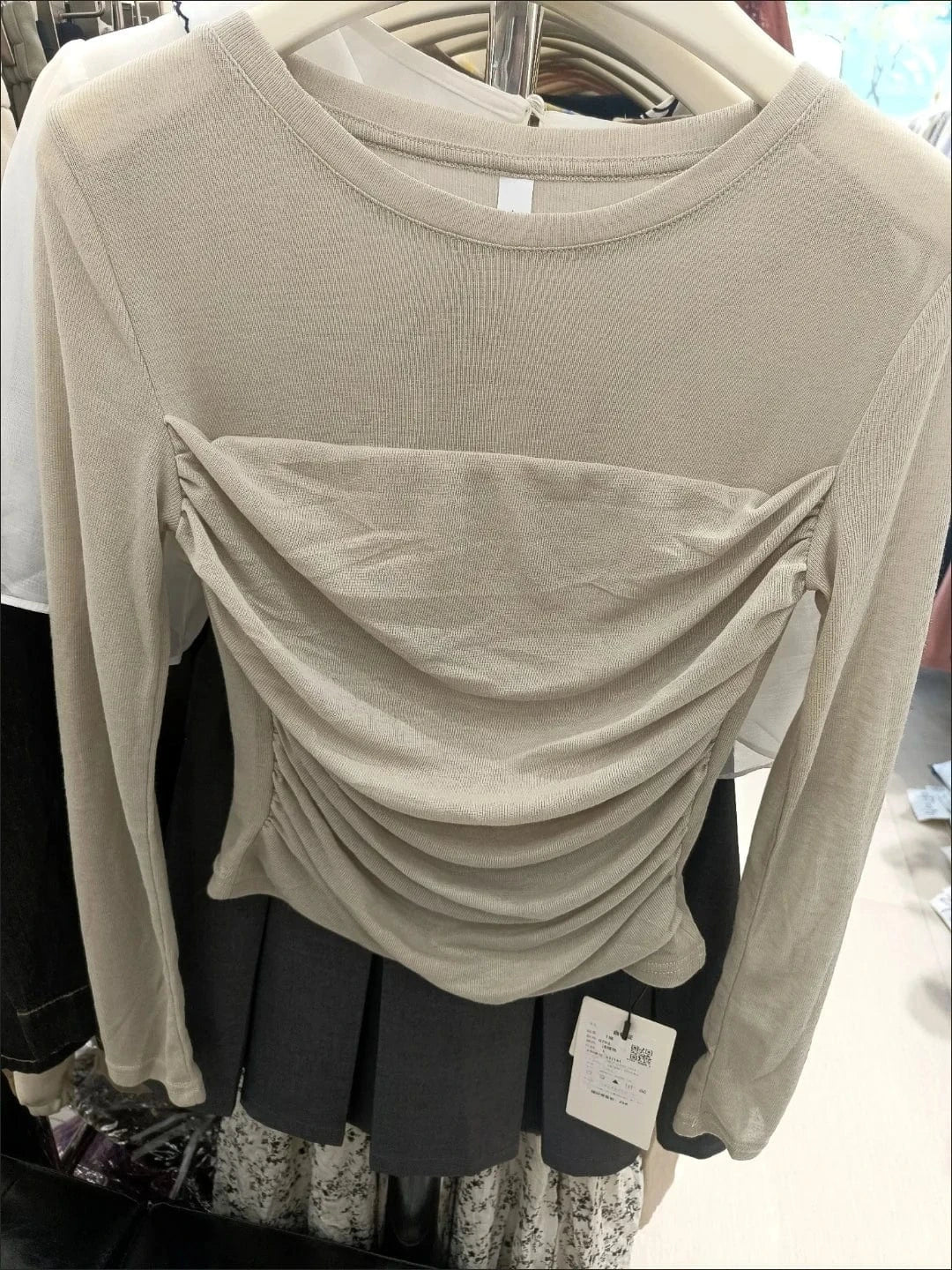 2024 T Shirt Women High Quality Fashion Ruffled Net Cotton T Shirt Women Slim New Style Long Sleeve T Shirt Women