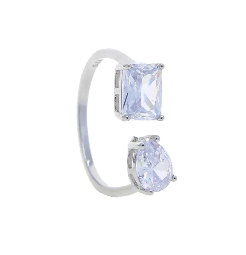 2024 Valentine's Day Gift Fashion Jewelry Micro Pave CZ Full Paved Hollow Heart Ring For Women