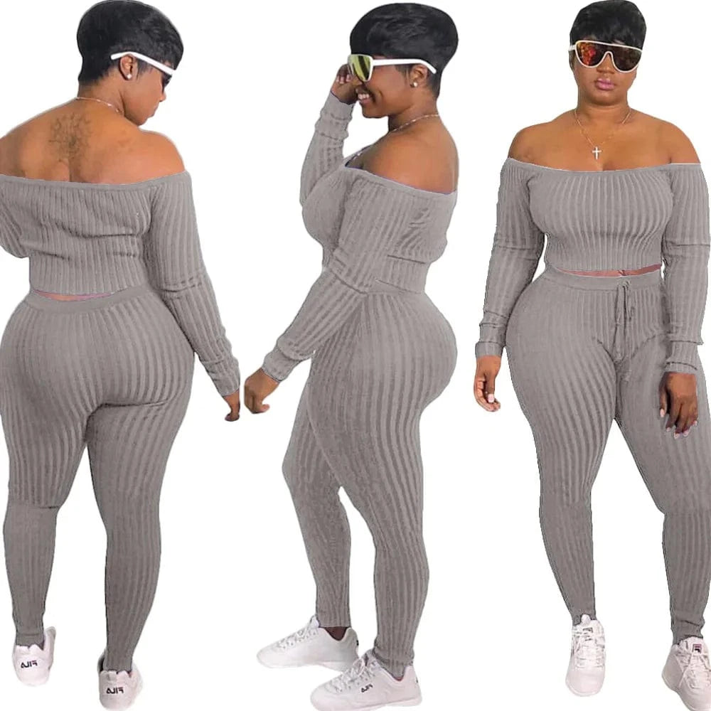 2024 Wholesale Plus Size Women Clothing Fashion Women Autumn Clothes High Quality Outfits Two Piece Set Women Clothing