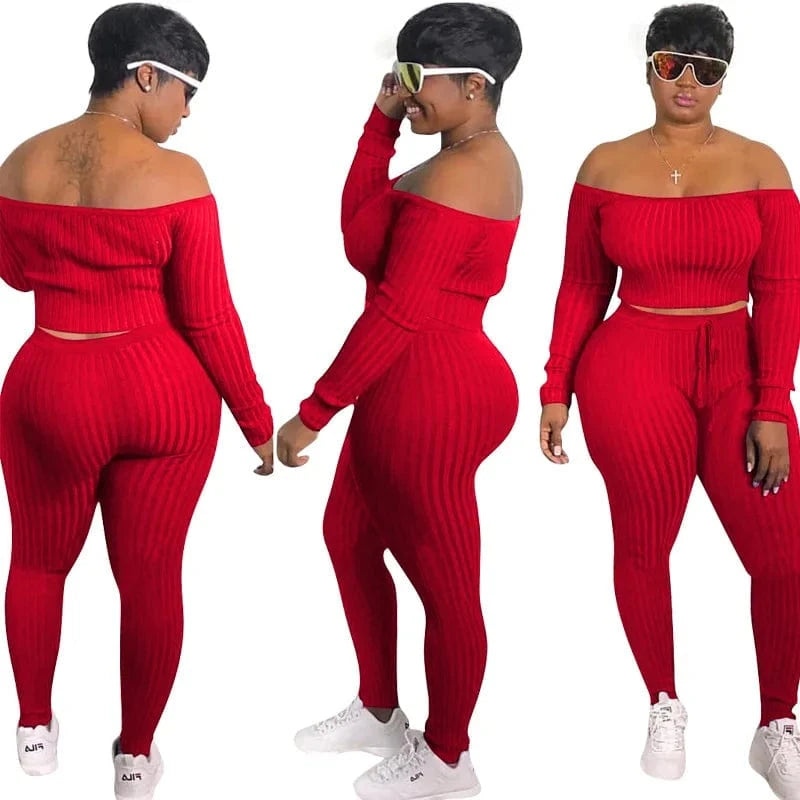 2024 Wholesale Plus Size Women Clothing Fashion Women Autumn Clothes High Quality Outfits Two Piece Set Women Clothing