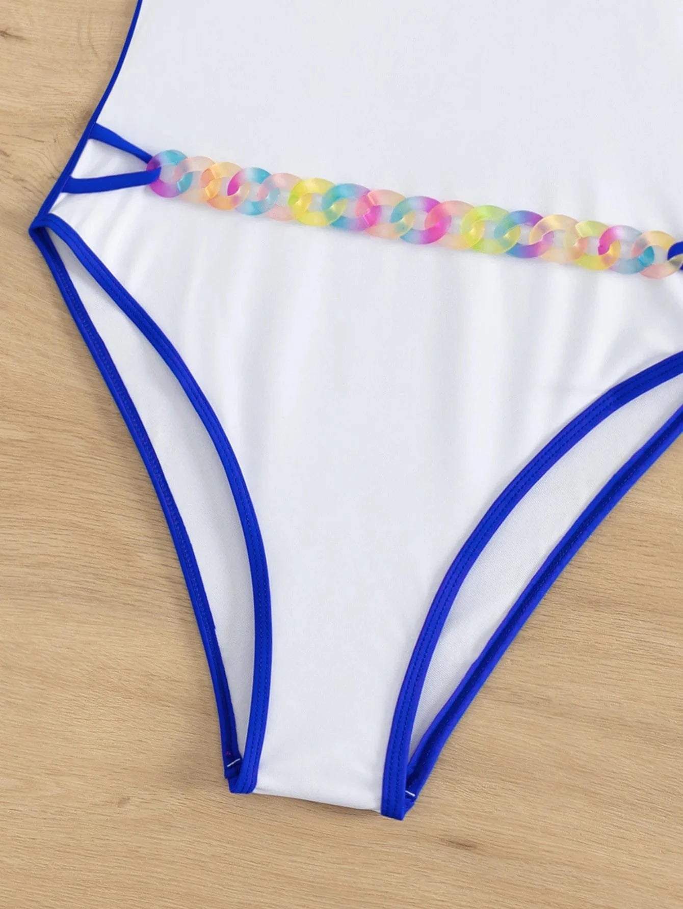 2024 Wholesale white one piece swimsuit women's solid color sexy bikini swimsuit
