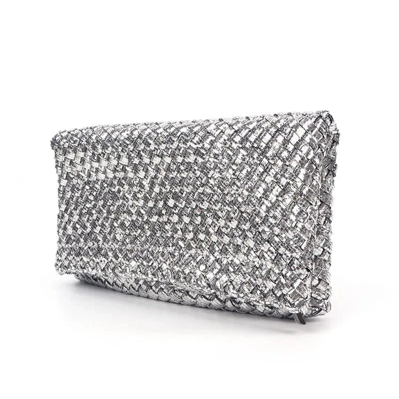 2024 Winter New Arrive Party Purse Hand-knitted Wallet Hand Make Neoprene Bag Woven Luxury Clutch