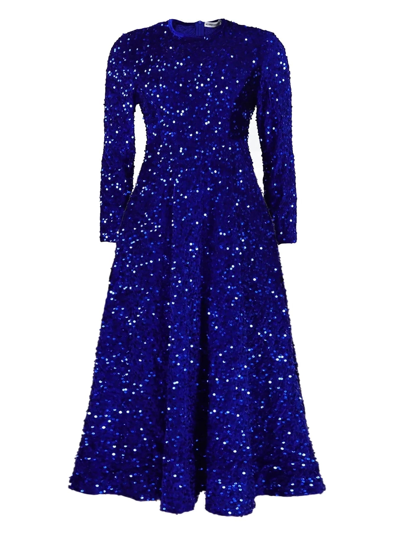 2024 Winter new round neck long-sleeved loose elegant dress S-XXXL plus size solid color sequin Plus Size dress