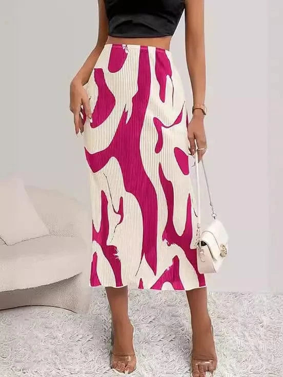 2024 Women Lady Spring and Summer Casual Slim Skirt New Pattern Printed High Waist Skirt for Women Skirt