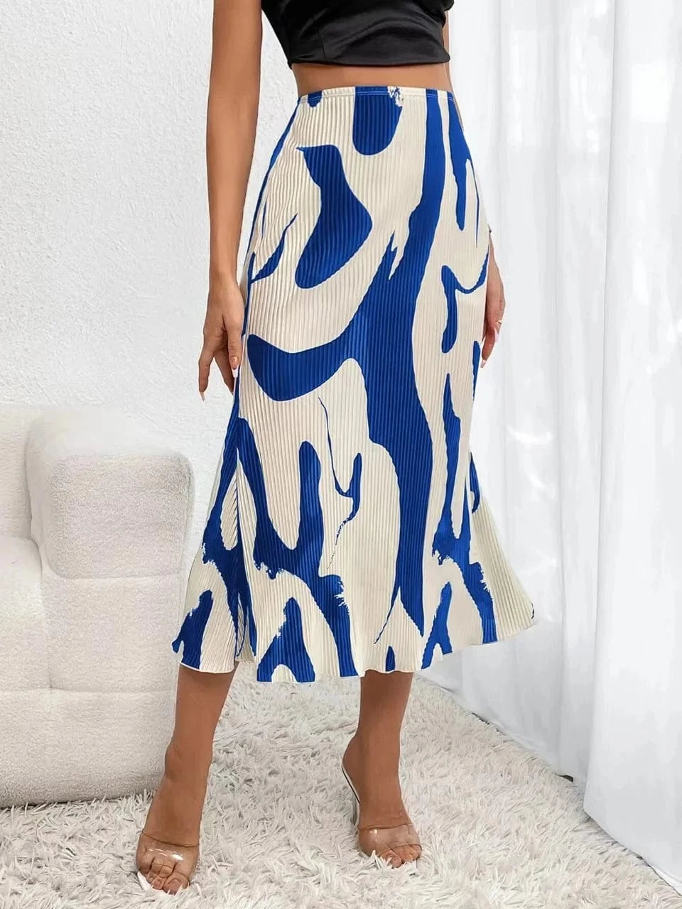 2024 Women Lady Spring and Summer Casual Slim Skirt New Pattern Printed High Waist Skirt for Women Skirt