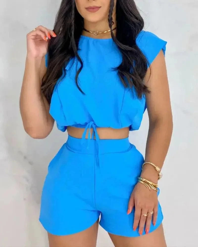 2024 Women Lady Spring and Summer New Hot Fashion Casual Solid Color set Fashion Printed Women's Suit