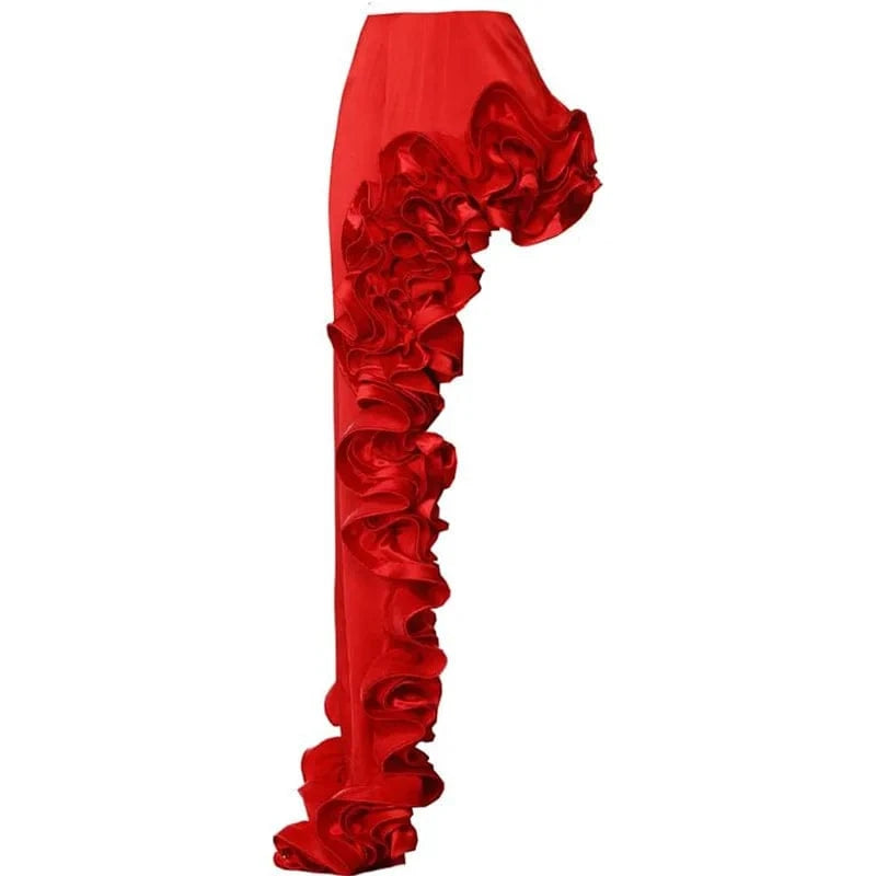2024 Women Swimsuit and Skirt Sexy Red 3D Flower One Piece Bikini Set Monokini Two Pieces Swimwear Beachwear