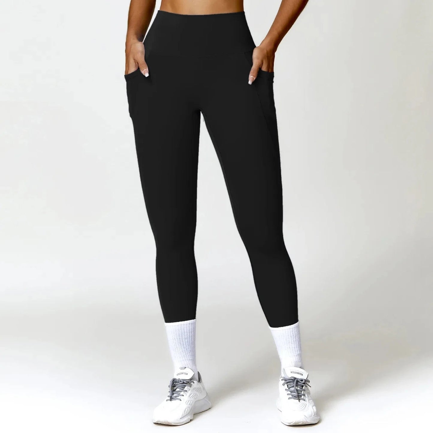 2024 Workout Long Sleeved Hoodies Jacket Jogger pants Sexy Strap Bra Women leggings with pockets Sportswear Fitness Gym Sets