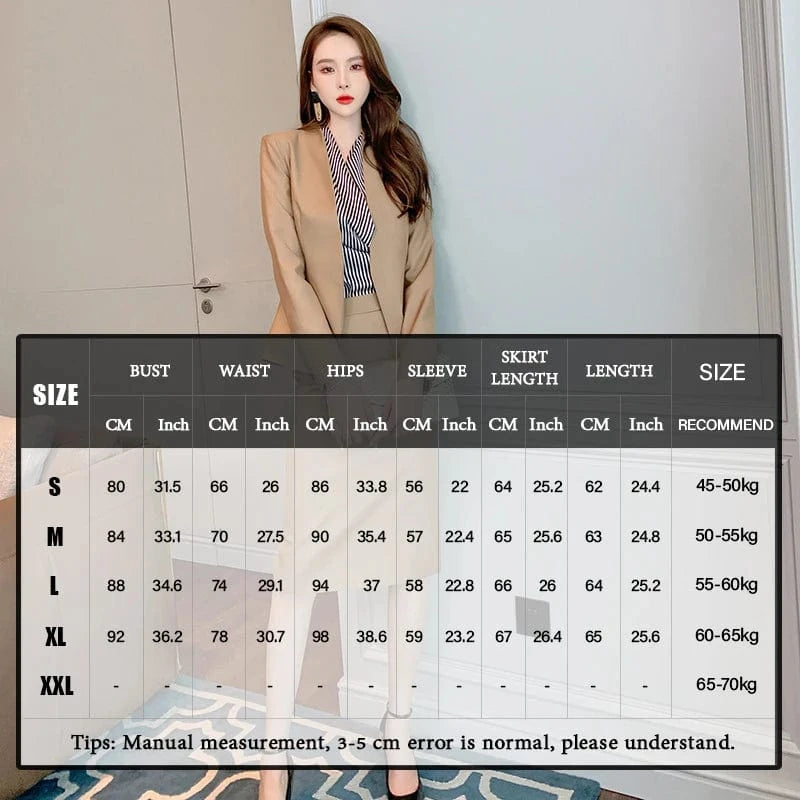 2024 ZY.HT 5192 Autumn New Women'S Clothing Dropshipping Elegant Suit Jacket And Skirt Solid Color Office Ladies Two Piece Suit