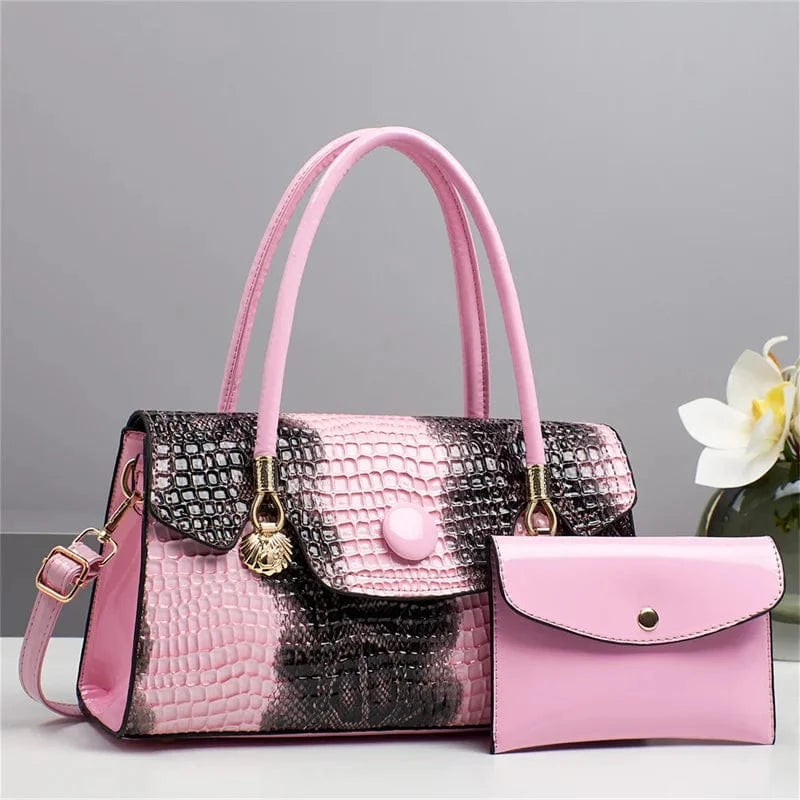 2025 Bag for Women Two Pieces Set Fashion Ladies Handbag Big Capacity Shoulder Large Capacity Bag for Business Versatile Handbag