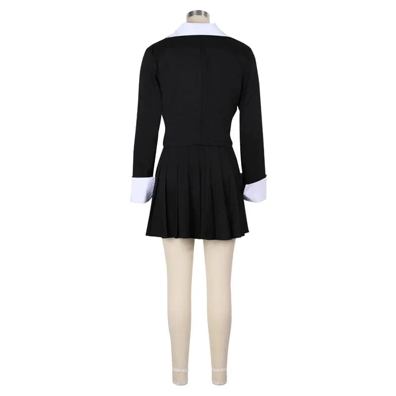 2025 Elegant Workwear 2 Piece Outfit Sets for Women Office Lady Double-breasted Blazer Coat and A-line Pleated Mini Skirt Suits