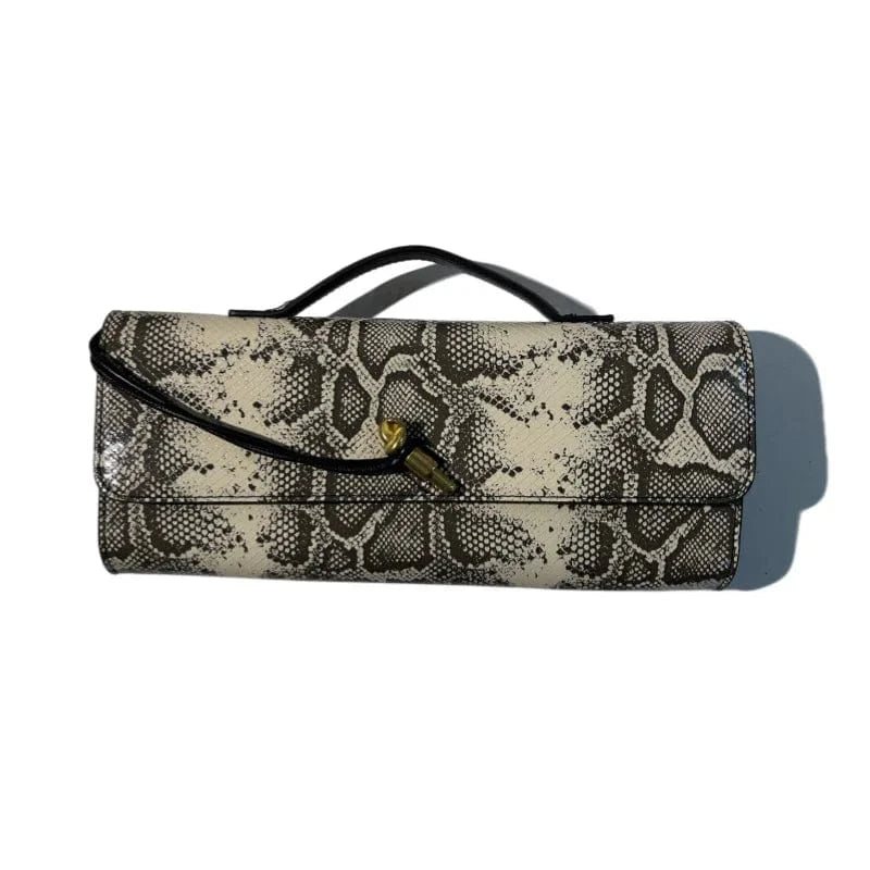 2025 Fine Era Luxury Women's Shoulder Bag Handmade Snakeskin Woven Design Waterproof Polyester Lining Hot Selling Product