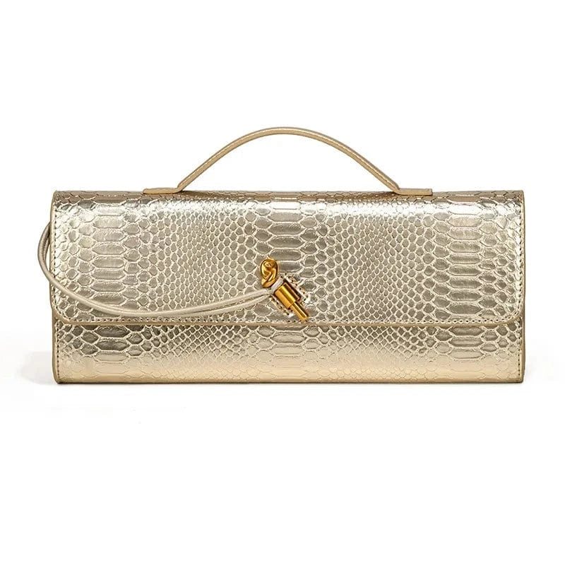 2025 Fine Era Luxury Women's Shoulder Bag Handmade Snakeskin Woven Design Waterproof Polyester Lining Hot Selling Product