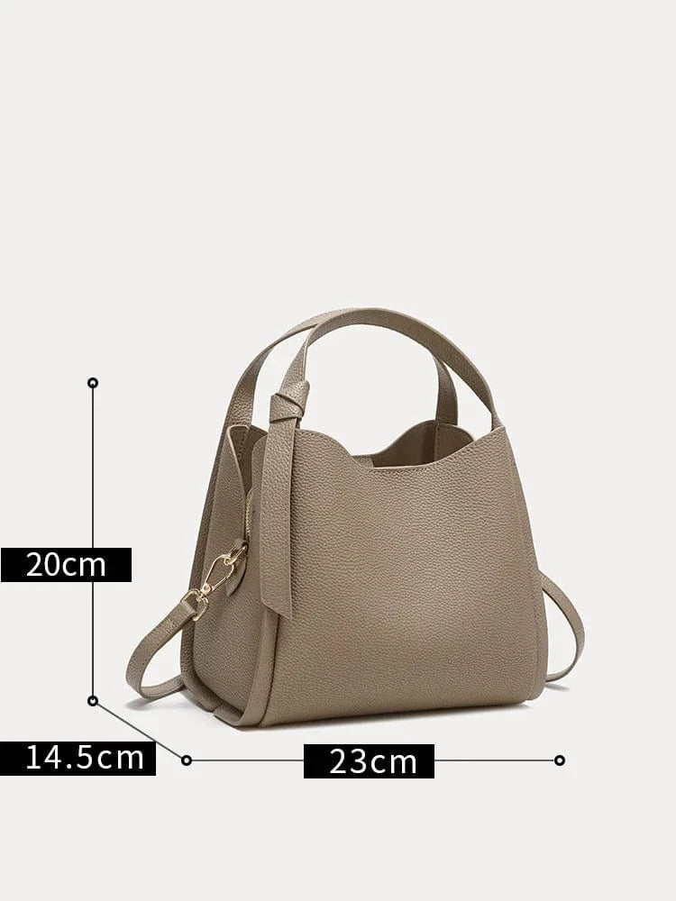 2025 Luxury Genuine Leather Handbags Ladies Real Leather Bucket Shaped Messenger Crossbody Handbag Wholesale Tote Shoulder Bag