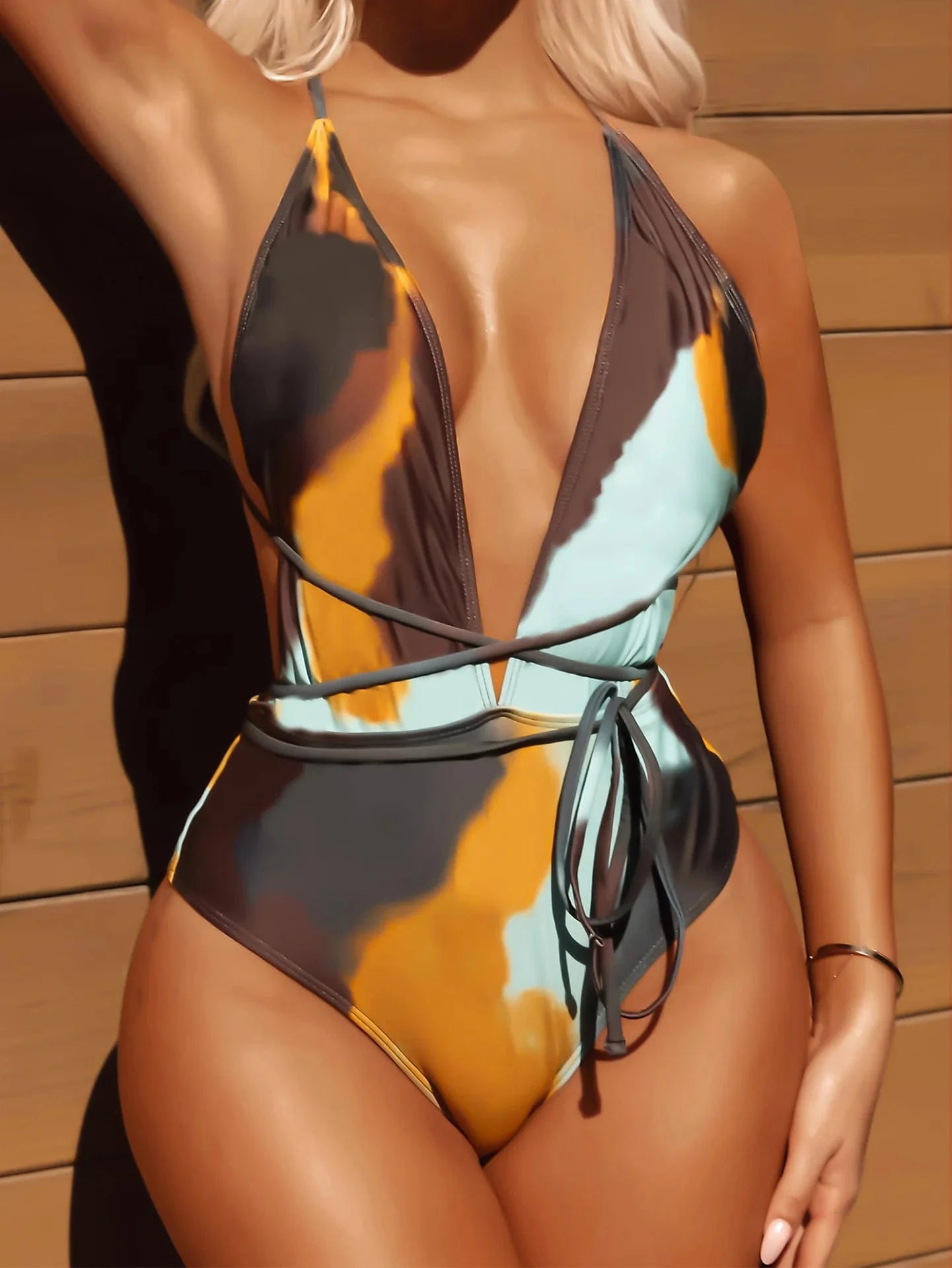 2025 New Arrivals Swimsuits Tie Dye Bikini Swimwear Women Sexy One Piece Bikini