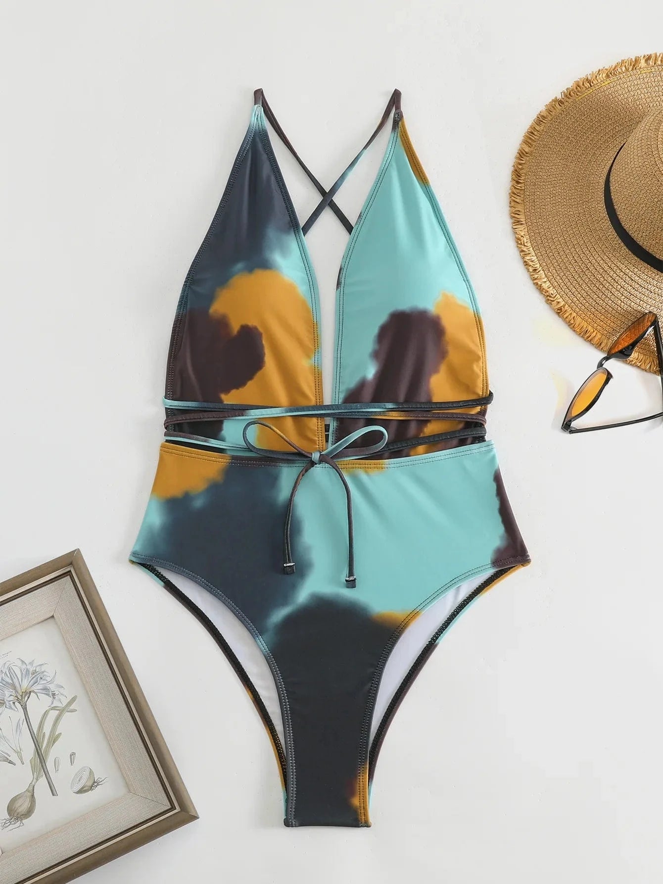 2025 New Arrivals Swimsuits Tie Dye Bikini Swimwear Women Sexy One Piece Bikini