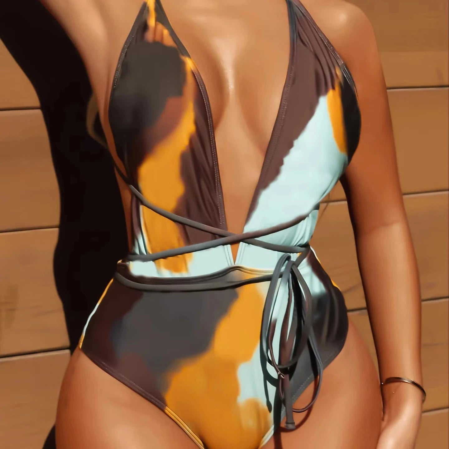 2025 New Arrivals Swimsuits Tie Dye Bikini Swimwear Women Sexy One Piece Bikini