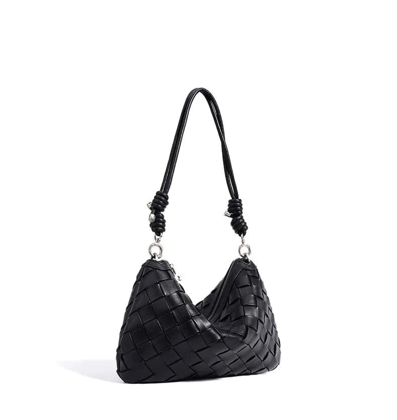 2025 New Design Woven Bag Luxury Genuine Cowhide Leather Women Handbag High-End Women's Hand-Woven Armpit Bag BOLSO DE LUJO