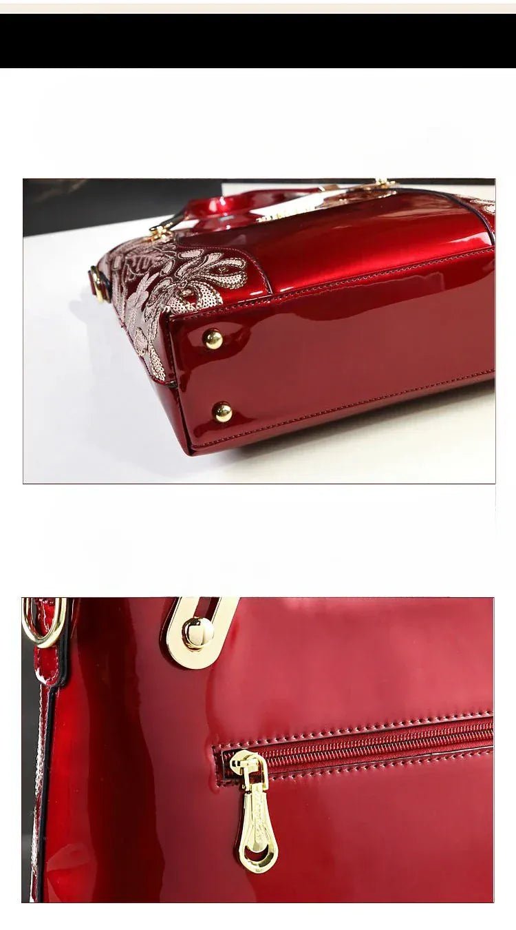 2025 New Fashion Patent Leather Handbag Shoulder Cross - body Handbags for Women Sac À Main Femme - SN Wigs & More