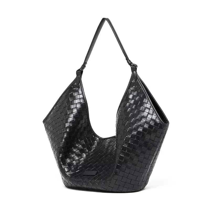2025 New Luxury Women's Genuine Leather Basket Bags Handbags China Wholesale Weaving Grain Cowhide Women's Shoulder Bag