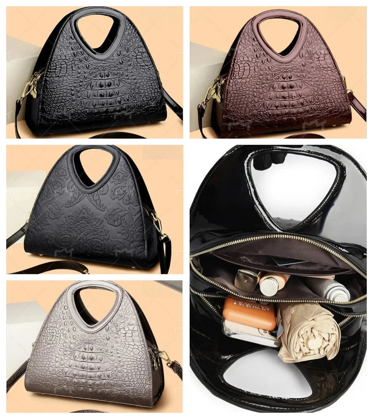 2025 New Product Trend Irregular Shape Pattern Design, Waterproof and Durable Large Capacity PU Women's Bag