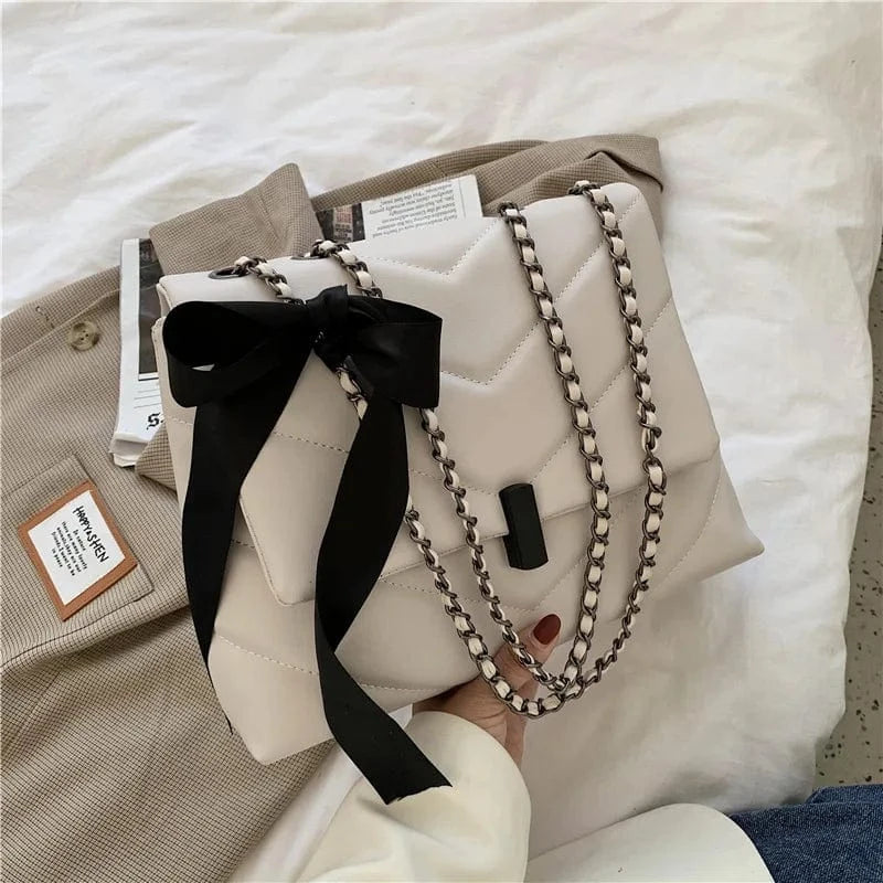 2025 NEW Trend High End INS PU Leather Chains Shoulder Bag Large Capacity Women's Handbags