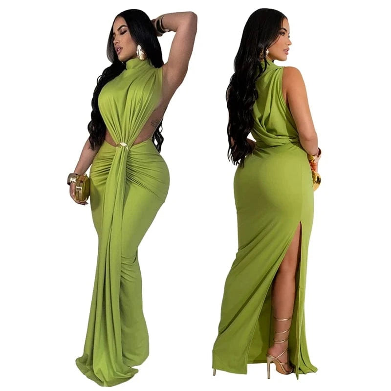 2025 sexy hollow cut out night club prom black maxi long evening dress women ladies elegant ball gown for night party sexy