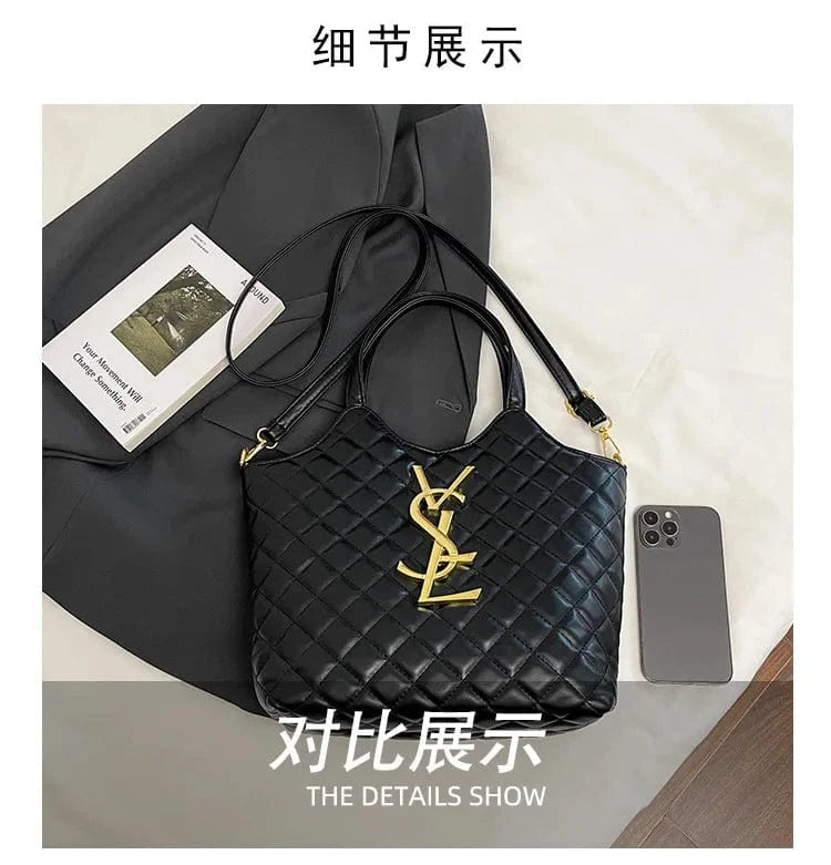 2025 Spring New Style Large Women's Bags, Letter-patterned Large-capacity Tote Bags, Underarm Bags, Fashionable and Versatile