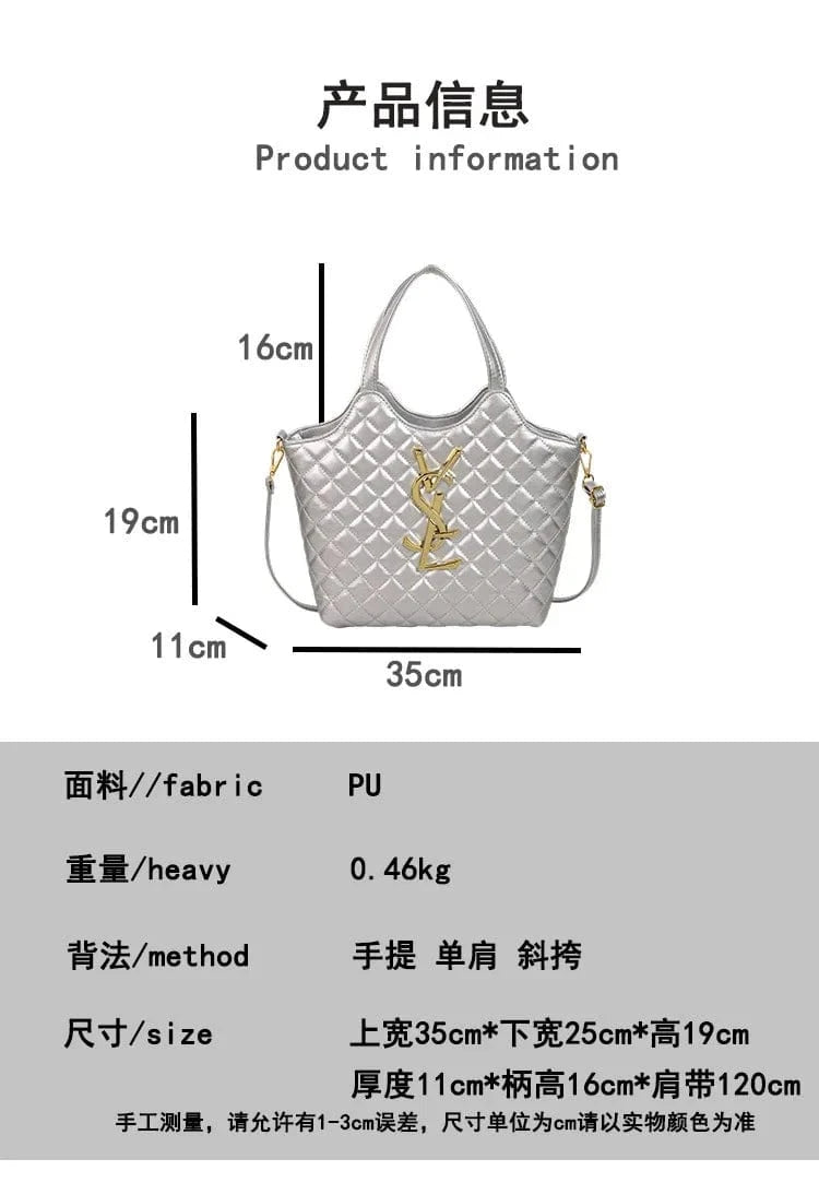 2025 Spring New Style Large Women's Bags, Letter-patterned Large-capacity Tote Bags, Underarm Bags, Fashionable and Versatile