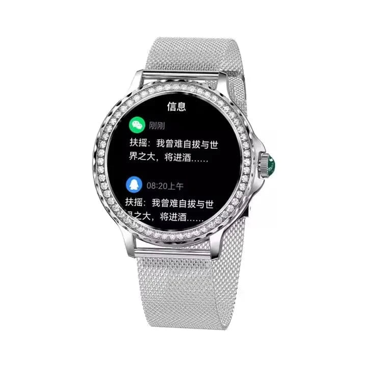 2025 Women Watch 1.3 Inch Alloy Case 360x360 HD Screen BT Call NX19 Smartwatch Elegant Lady Smart Fitness Bracelet