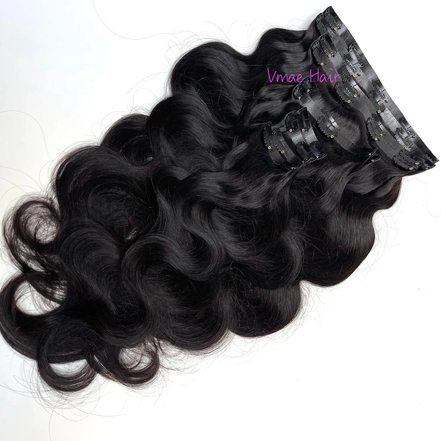 22 Inches / body wave VMAE Seamless clip ins Indian Raw Cuticle Aligned more invisible soft clip in with thinner edge Human Hair Extensions