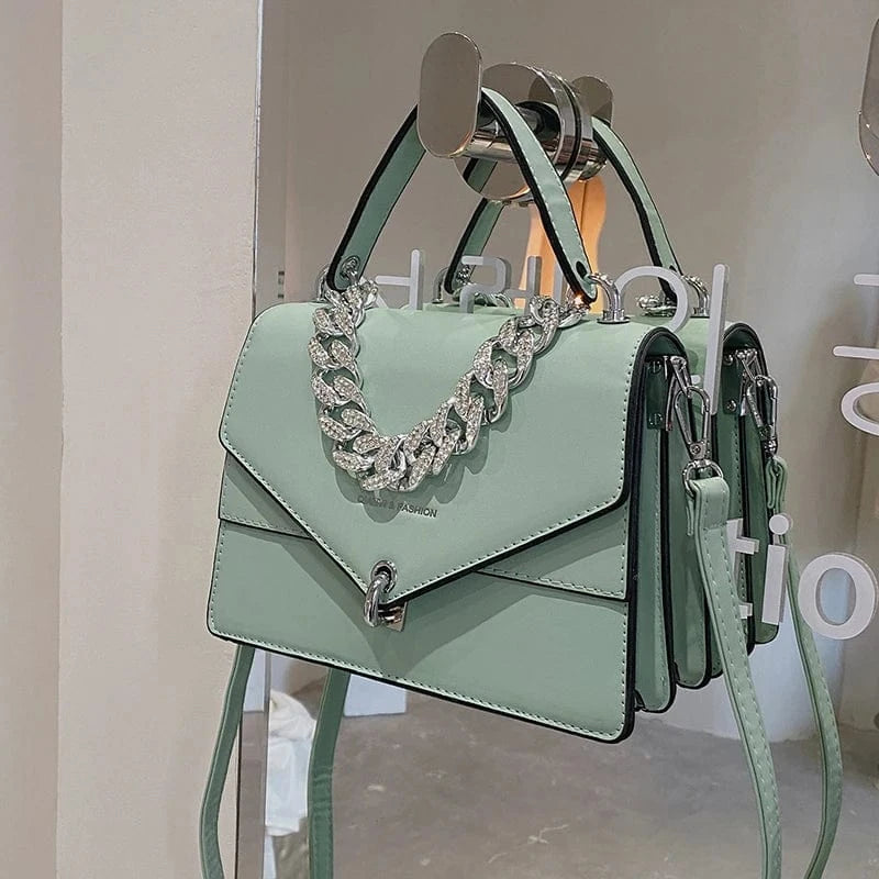 22cm*8cm*15cm / Green New Fashion Hand Bags 2022 Young Ladies Luxury Small Handbags Girls Cute Trendy Purses For Woman