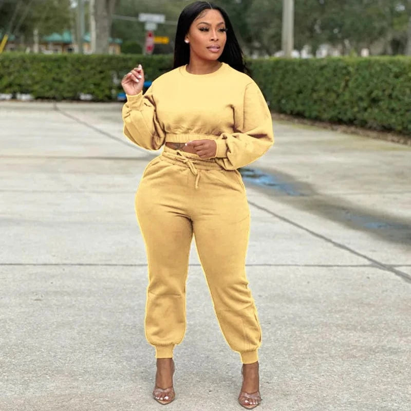 230706 Wholesale New Arrivals 2024 Fall Autumn Clothing Winter Tracksuit Gym Women 2 Piece Sets