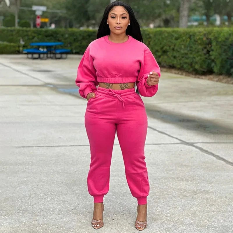 230706 Wholesale New Arrivals 2024 Fall Autumn Clothing Winter Tracksuit Gym Women 2 Piece Sets
