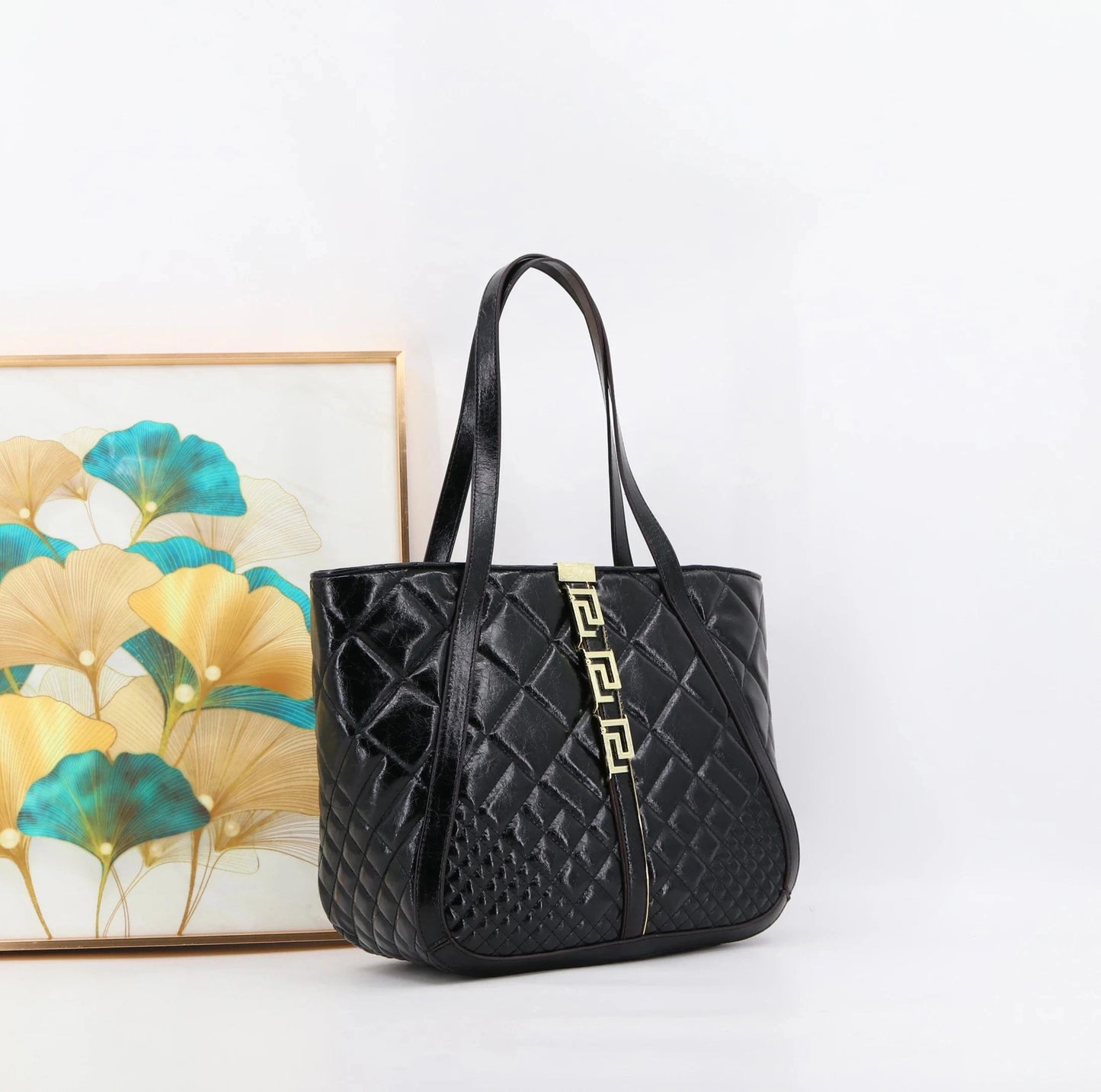 231007B Black 2024 top selling women's handbag fashion designer women's tote bag super fiber leather ladies bag large size tote bag factory 35
