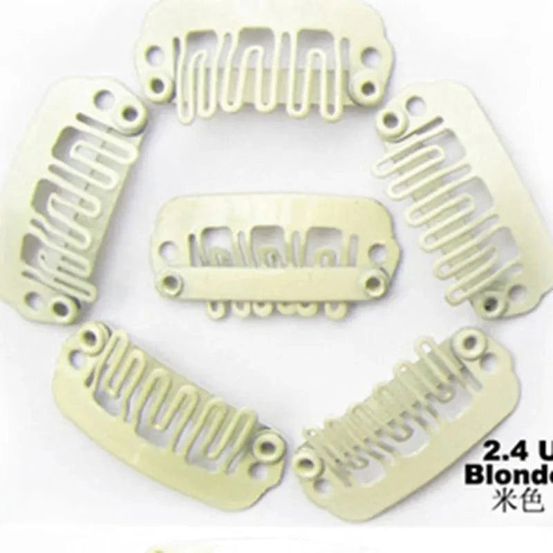 24mm 1000pcs Wig Hair Clips Tool Metal Snap Clips U Shape clips for hair extensions
