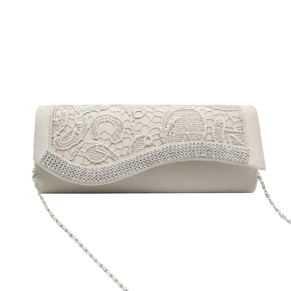 26*6*11cm26*6*11cm / Beige Factory direct supply spot women's bags, European and American fashion pleated clutches dinner evening bags