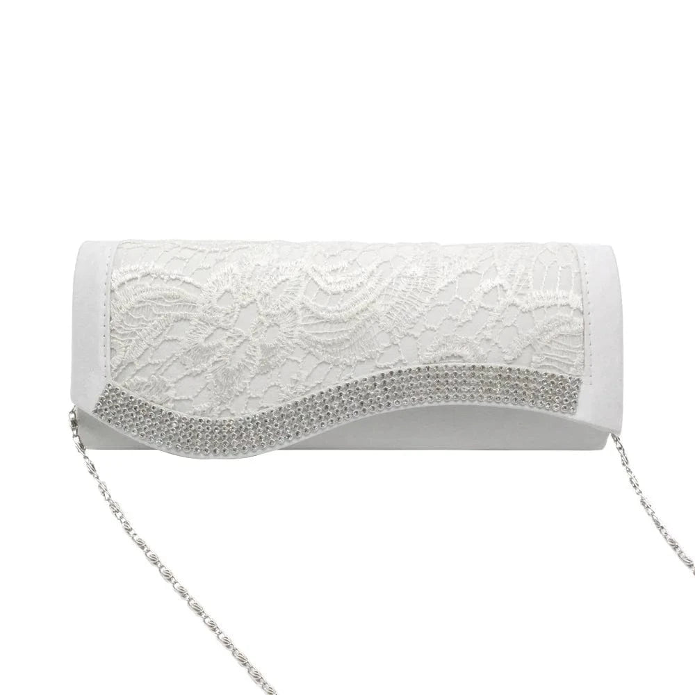 26*6*11cm26*6*11cm / White Factory direct supply spot women's bags, European and American fashion pleated clutches dinner evening bags