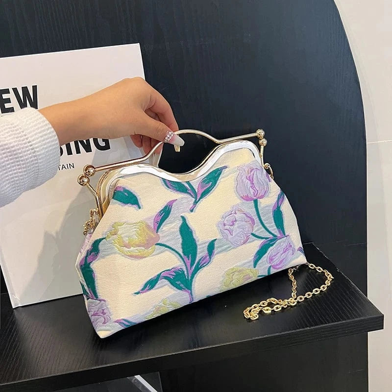 28cm*7cm*16cm / Purple New fashion handbags 2024 light feminine charm chain bags lady design purses For Women