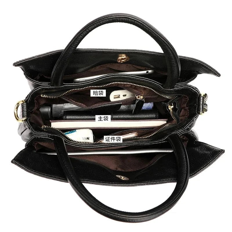 2ndr Brand Cowhide Women Ladies Quality Genuine Leather Handbags Tote Hand Bags From China Sale in India Morocco Cuero