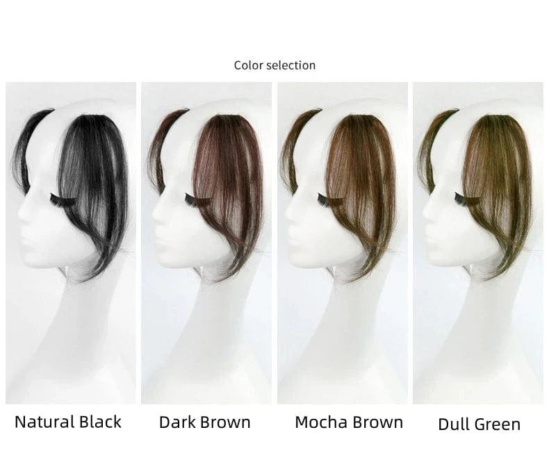 3*5cm / Dark Brown / 25cm Remy Human Hair Fringe Extensions Clip In Hairpiece For Women Hair Handtied Hair Bangs