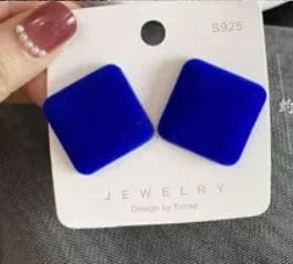 3 French Blue Earings Jewelry Accessories Girl Dangle Earrings 2022 Trend