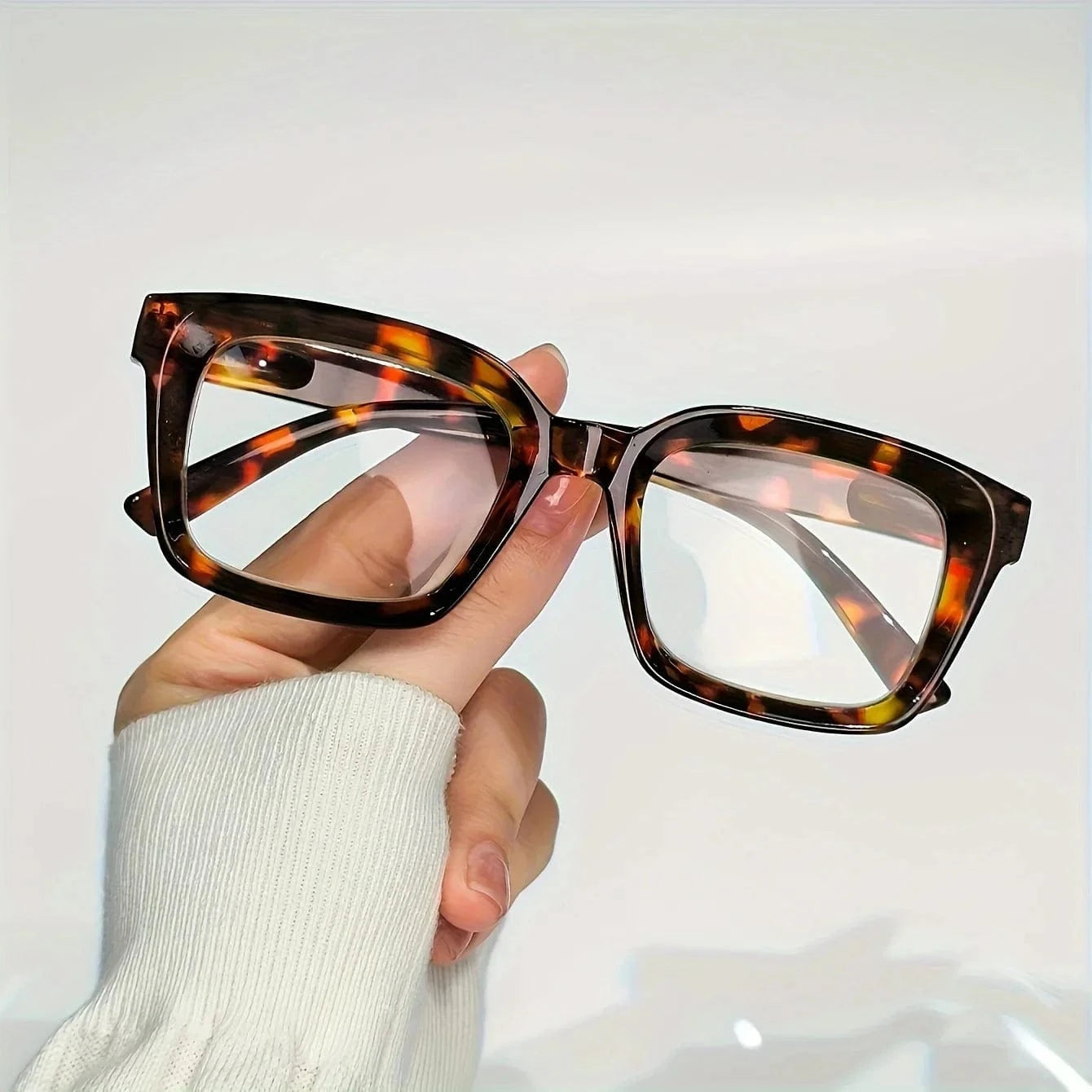 3 Pack Stylish Square Reading Glasses for Male Female Spring Hinge Blue Light Blocking Comfortable Fit Durable Construction