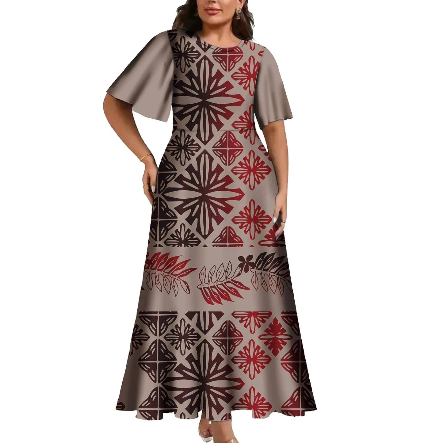 3 XL / 0471J-2987 Casual Women Dresses Elegant Clothing Dropship Print on Demand Samoan Polynesian Tribal Luxury Ladies Dresses Women Clothing