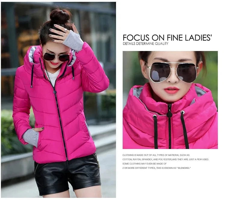 3 XL / 14 warm coat plus size candy color cotton padded jacket female long parka womens wadded jaqueta feminina