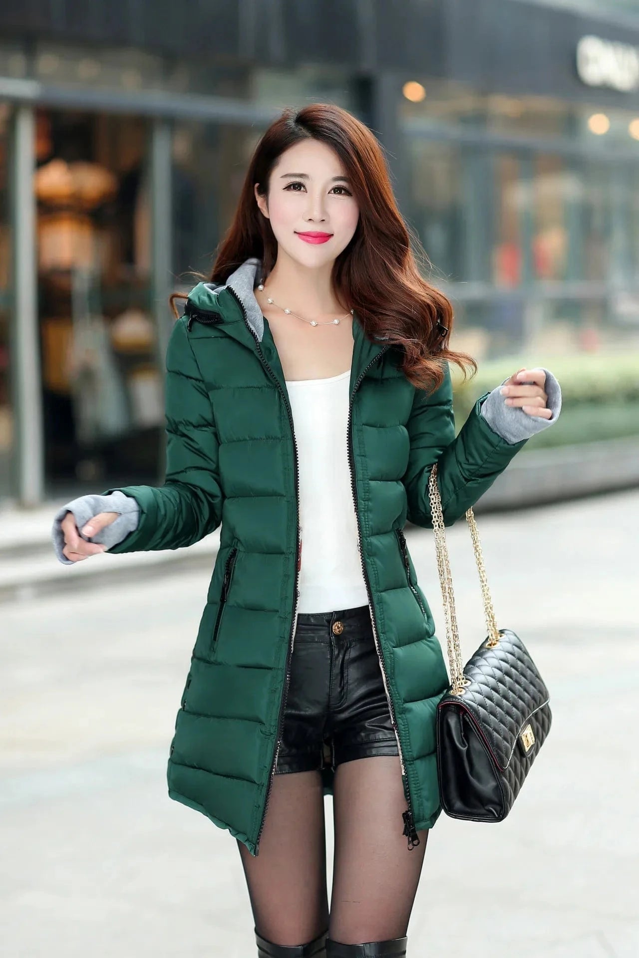 3 XL / 17 warm coat plus size candy color cotton padded jacket female long parka womens wadded jaqueta feminina
