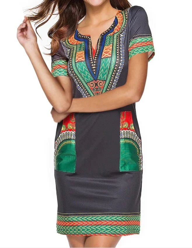 3 XL / 3 Hot African Print Fashion Dashiki Dresses for Women