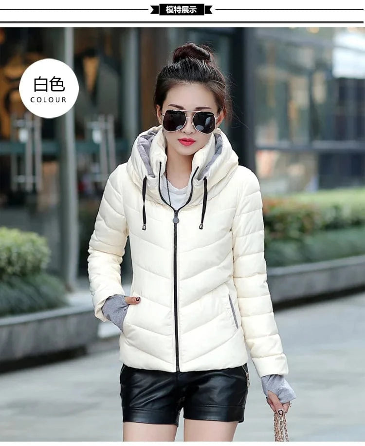 3 XL / 4 warm coat plus size candy color cotton padded jacket female long parka womens wadded jaqueta feminina