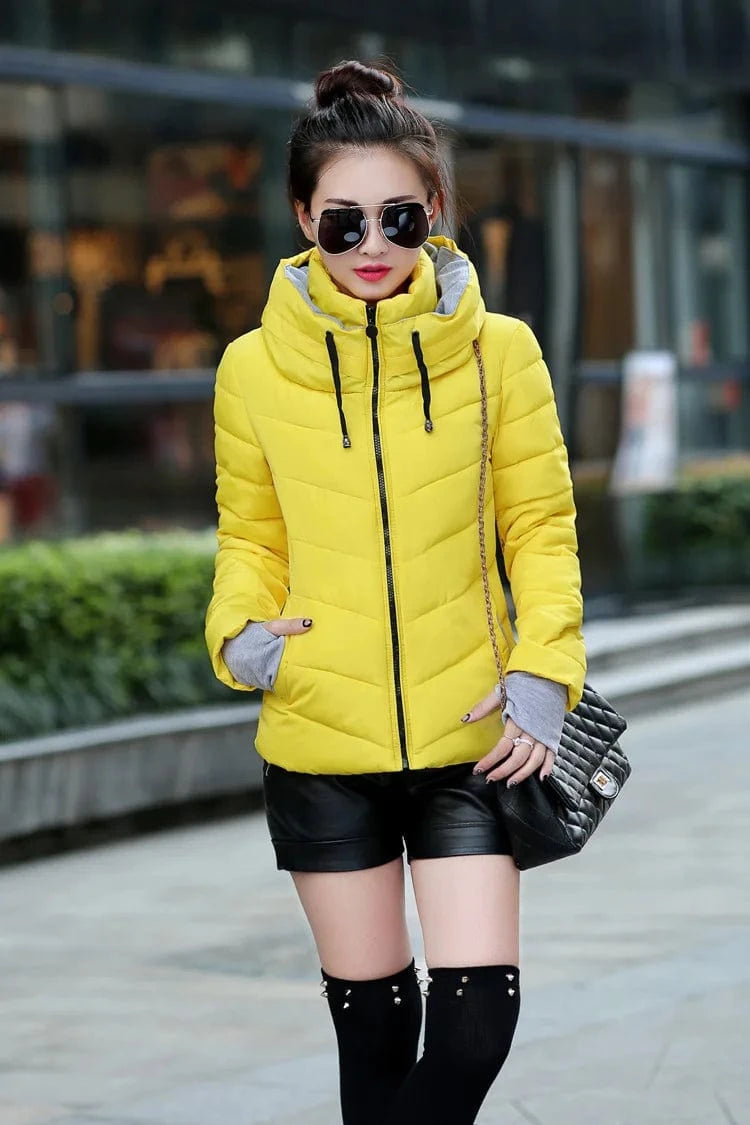 3 XL / 7 warm coat plus size candy color cotton padded jacket female long parka womens wadded jaqueta feminina